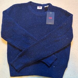 Levi's Women’s Navy Crewneck Speckled Knit Sweater